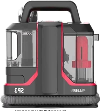Vlekkenreiniger Machine - Tapijtreiniger Meubelreiniger - Vlekken Verwijderen - Dubbele Watertanks - 1.1 Liter Capaciteit - Zwart Rood