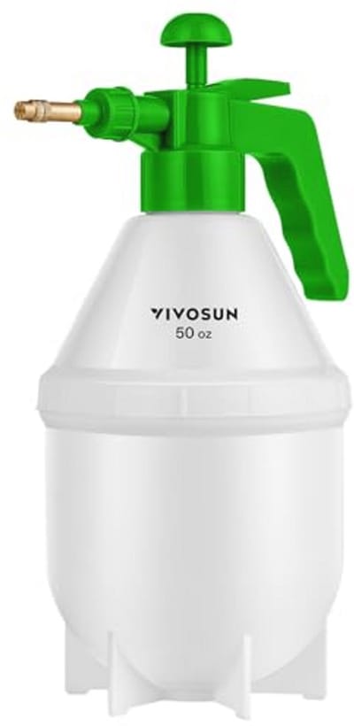 Handbediende tuinpompsproeier 1,5 liter voor gazon en tuin met verstelbaar mondstuk