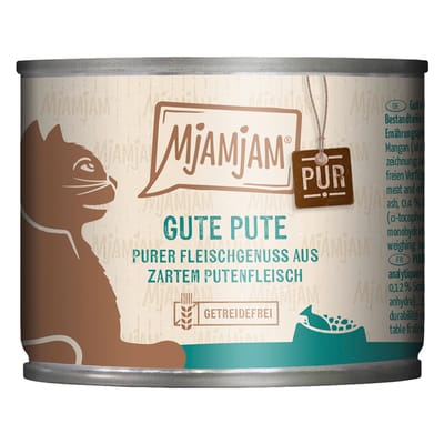 6x200g goede kalkoen puur MjAMjAM kattenvoer nat