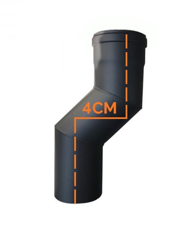 rookkanaal enkelwandig versleping 4cm Ø80mm pelletkachel