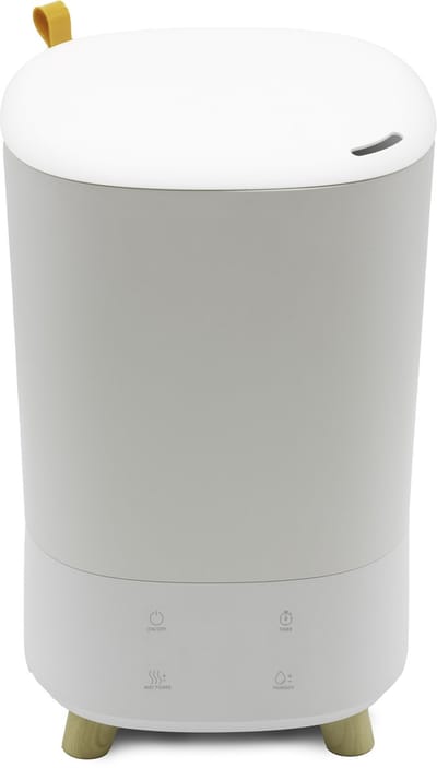 AIR AND ME Solnan – Ultrasone luchtbevochtiger – 5,5L + 280 ml/u – tot 30m² – hygrometer + aromatherapie – stil <38 dB – wit