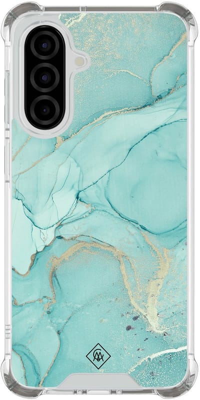 Casimoda® hoesje - Geschikt voor Samsung Galaxy A36 - Marmer mint groen - Shockproof case - Extra sterk - TPU/polycarbonaat - Mint, Transparant
