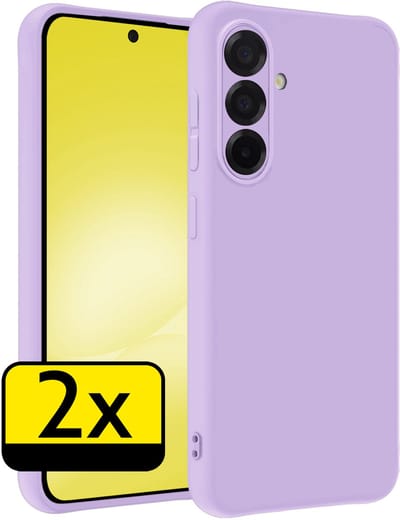 Hoesje - 2 Stuks - Geschikt voor Samsung Galaxy A56 - Sterk & Shockproof - Case Siliconen - Back Cover - Telefoon Hoes - Telefoonhoesjes - Lila