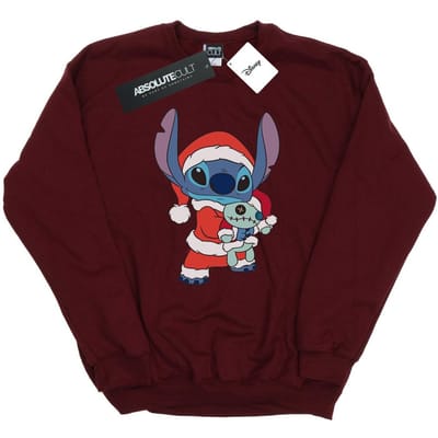 Disney Dames/Dames Lilo And Stitch Kerst Sweatshirt (Bourgondië)