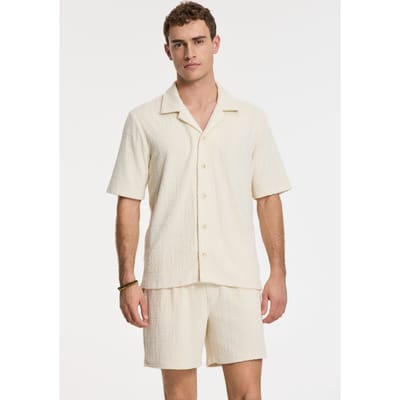 Shiwi Ted Short Sleeve Shirt Geo Sun Beige Geo Sun Größe: M | Casual hemden Outlet | Herren | Braun