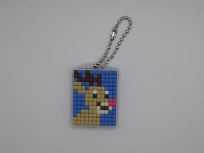 Sleutelhanger, Rendier, Rudolf, Kerstmis, Pixels
