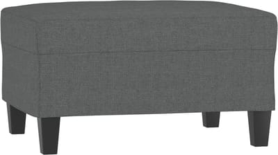 vidaXL - Voetenbank - 70x55x41 - cm - stof - donkergrijs
