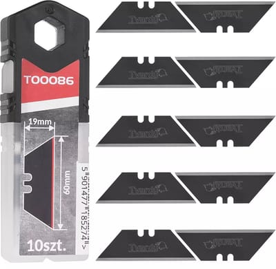 Tvardy Trapeziumvormige mesjes - SK2H staal - 60x19x0.6mm - 10 stuks - Duurzaam en scherp