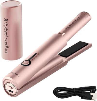 Draadloze Mini Stijltang 2-in-1 voor Steil en Krullend Haar met USB-C Opladen