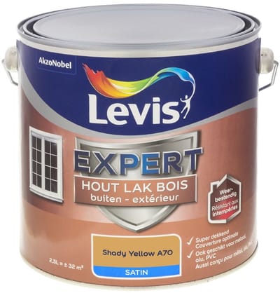 Levis - Expert Hout Lak Buiten Satin Mix - Shady Yellow A70 - Mengverf - 2,5 L