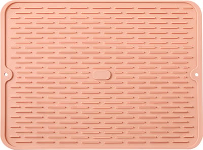 Waterval siliconen keukenmat – Siliconen Bescherming keukenblad Afwasmat – 40 x 30CM – Afdruipmat Oranje