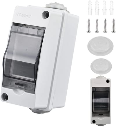 Allecto - Elektrische koffer voor buiten - Waterdichte behuizing - Grijs - Aansluitdoos - IP65 - Geschikt voor buitengebruik - 2 modules