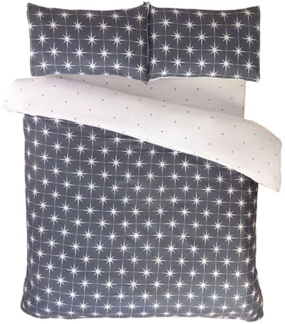 Decoware Dekbedovertrek Northern Stars 140x220 cm - Grijs - Microvezel - Met Kussensloop - Eenpersoons