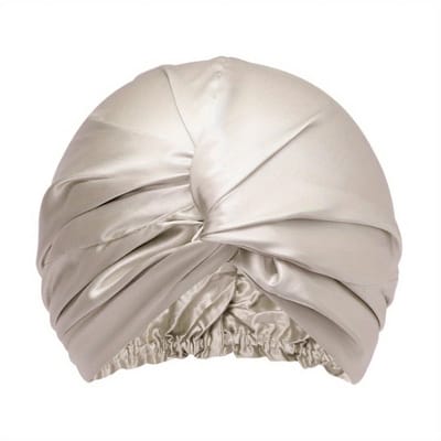 Livano Zijden Slaapmuts - Satijnen Nachtmuts - Silk Bonnet - Sleep Cap - Haarverzorging - Satin - Verstelbaar - Voor Zacht & Stralend Haar - Beige