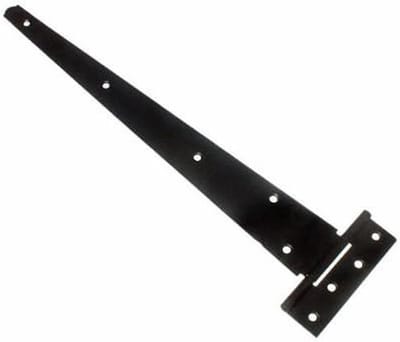 Schuurdeur T-scharnier - Poort scharnier - Duurzame bevestiging - Medium duty staal - 40 cm - Zwart