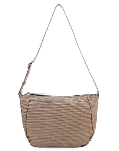 FREDsBRUDER Leren schoudertas Daily Catch Crossbag Olive Taupe beige