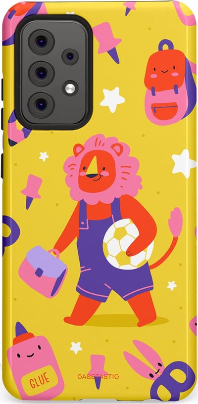 Casetastic hoesje geschikt voor Samsung Galaxy A52 (2021) 5G / Samsung Galaxy A52 (2021) 4G - Dubbellaagse bescherming - Krachtige lessen - Fashion Case - Goud Koraal