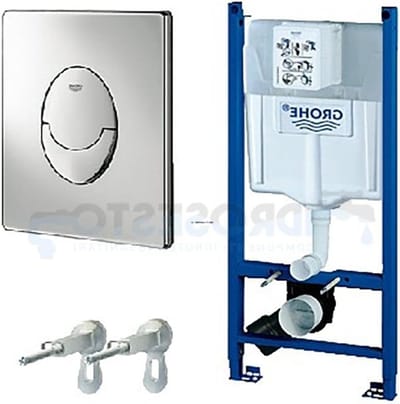 WC Onderbouw Frame - Inbouwreservoir Toilet - Badkamer Installatie - Snelmontage Systeem - 3-6 Liter - Zilver