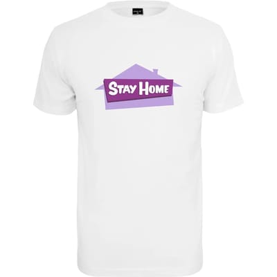 Urban Classics Heren Tshirt -M- Stay Home Wit