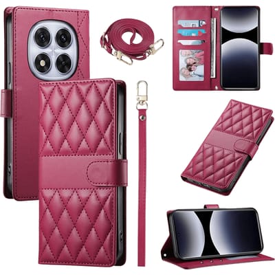 Comfycase Xiaomi Redmi Note 15 Pro Bookcase met Koord Rood