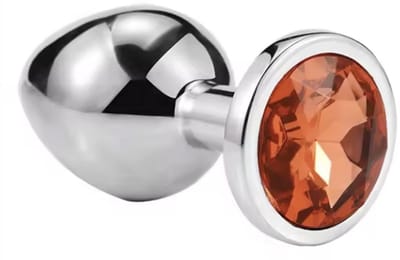 Jonyx - Buttplug - Diamant - Anaal plug - 28MM - Metaal - BDSM - Oranje