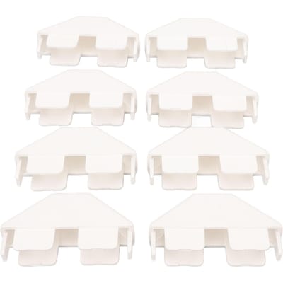 8 stuks Wit Prikhek Dop Regenbestendig Winddicht Hekwerk Onderdelen Decoratieve PVC Zakrail Eindkap white