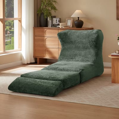 MODFU Fauteuil En Eenpersoonsbank - Uniek Ontwerp - Voor Woonkamer En Slaapkamer - Schuim - Groen