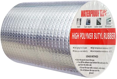 Waterdichte Butylband voor Buitentoepassingen - Zelfklevend en Duurzaam - Ideaal voor Dakreparaties en Afdichtingen (15 cm x 5 m)