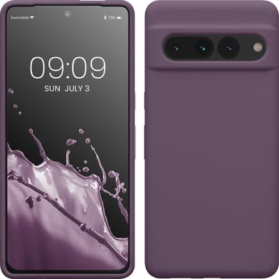 kwmobile telefoonhoesje geschikt voor Google Pixel 7 Pro - Hoesje met siliconen coating - Smartphone case in Bleke iris