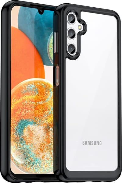 Helder acryl Harde achterkant Hoesje - Zachte TPU Bumper Hybride telefoonhoes Geschikt voor: Samsung Galaxy A34 5G