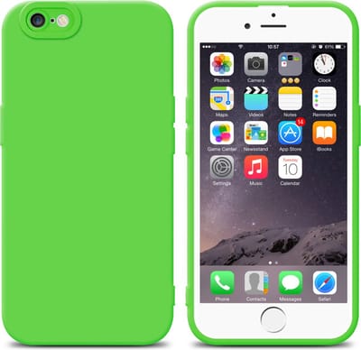 Cadorabo Hoesje geschikt voor Apple iPhone 6 / 6S in FLUID GROEN - Beschermhoes gemaakt van flexibel TPU silicone Cover Fluid Case