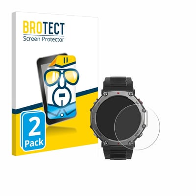 BROTECT - Screenprotector voor Huami Amazfit T-Rex 3 - Folie Beschermfolie transparant 2 Stuks