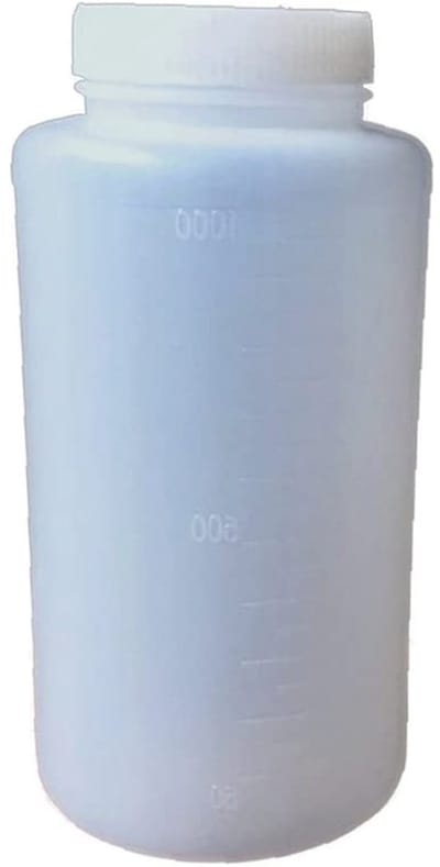 Grote 1000ml Plastic Laboratorium Fles voor Chemische Reagentia, Ideaal voor Vloeistofopslag en Monstersluiting
