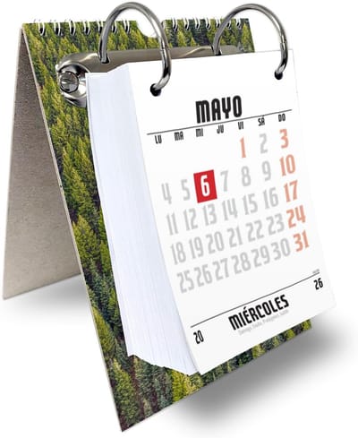 Tafelkalender 2026 met Grote Cijfers - Dagelijkse Afscheurkalender voor Bureau of Muur