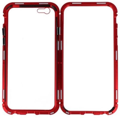 Rood Transparant Magnetisch Back Cover Hoesje voor Apple iPhone 6 / 6s