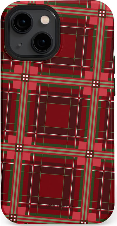 Casetastic Hoesje Geschikt voor Apple iPhone 13 Mini Magsafe - Stijlvolle Beschermende Duo-layer Case - Schots Ruit Rood - Tartan Royal Stewart Plaid
