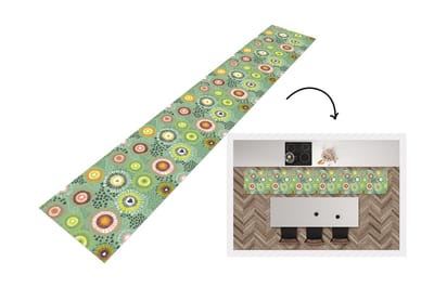 Keukenloper - Loper keuken - Bloem - Design - Hartjes - 300x50 cm - Keukenloper vinyl