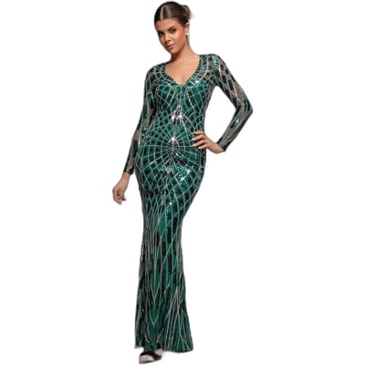 Damesjurk Goddiva Geo Sequin