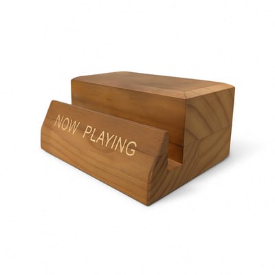 VIN UP® - Houten LP Houder 'Now Playing' - LP Standaard & Platenhouder voor Vinyl Display - Cadeau voor Muziekliefhebber
