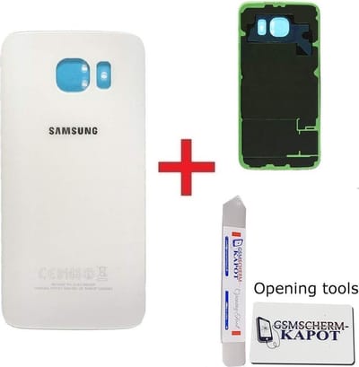 Achterkant Geschikt voor Samsung Galaxy S6 – Premium – Wit