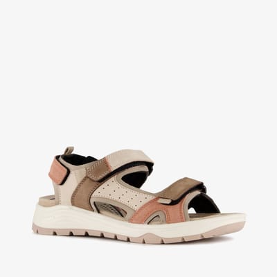 Hush Puppies leren dames sandalen beige roze - Maat 36 - Uitneembare zool