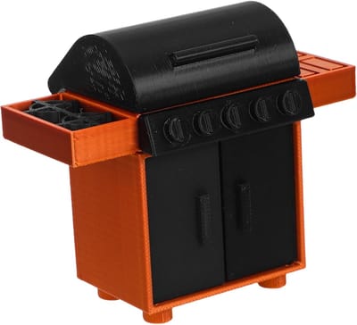 Miniatuur Bbq Grill - Poppenhuis Accessoire - Scène Decoratie - 1:12 Schaal Model - 10 x 9.3 x 3.6 cm