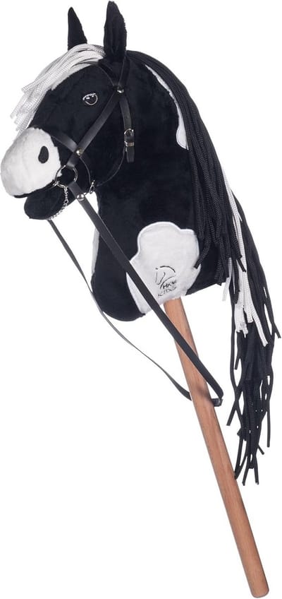 Stokpaard Hobby Horse Zwart Wit - Realistisch Speelpaard voor Kinderen