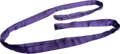 2 stuks polyester rondstrop. Hijsband. Maximale belasting: 1 ton. Werkende lengte: 3 meter. (Omtrek lengte: 6 meter.) Kleur: Paars.