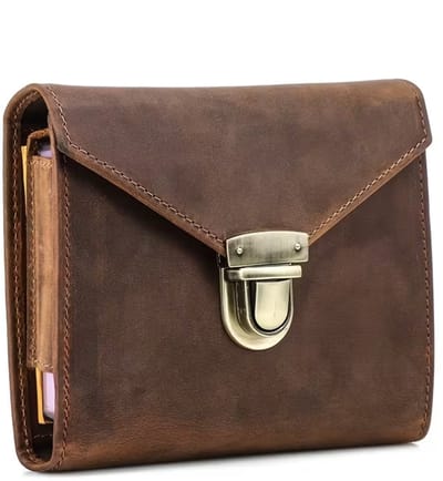 @ Lu’s Today® – Basic Game Essentials – Luxe Speelkaarthouder & Poker Etui – Top Grain Leer – Met Penhouder & A6 Notitieblokvak – Handgemaakt – Zonder Inhoud