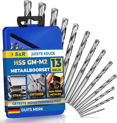 Metaalboorset 13-delig – Hoogwaardige HSS-M2 Boren voor Diverse Materialen