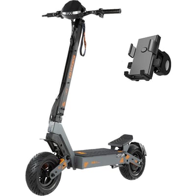 Elektrische Scooter Volwassene Kukirin G4 2000W Motor Topsnelheid 70Km/h Opvouwbare Elektrische Scooter 60V 20AH Max. Bereik 75Km Belasting 120Kg Phone Stand zwart
