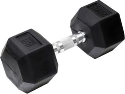 Orange Gym, Hex Dumbbell – 20KG – hexagon dumbbells – neoprene dumbbell
