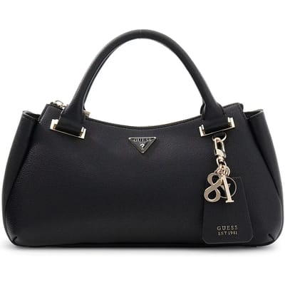 GUESS handtas schoudertas Evie Triple Compartment Satchel Bag Black zwart