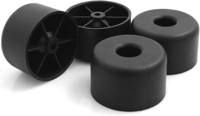 Set van 4 kunststof meubelglijders voor meubels - Ø 50 x H 50 mm - zwart
